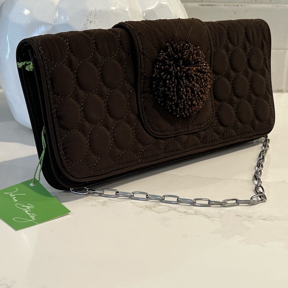Vera Bradley Handbags - Vera Bradley Dazzle Clutch Espresso Quilted Clutch‎